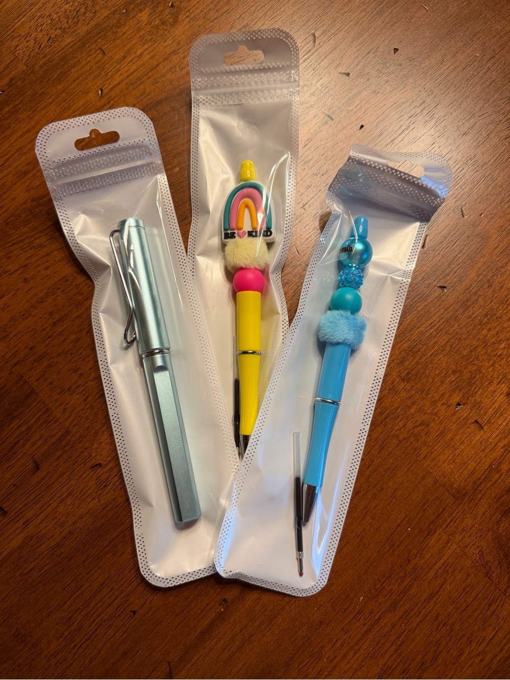Colorful Decorative Pen - Blue, Yellow, Silver Bundle Trio Set